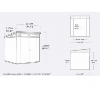 Сарай Пент (PENT) 7х7 SHED HOR