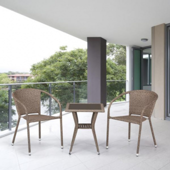 Комплект плетеной мебели из искусственного ротангаT25A/Y137C-W53 Brown 2Pcs