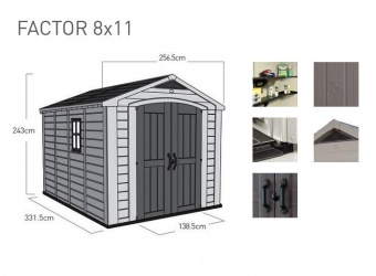 Пластиковый сарай Фактор (Factor 8*11)