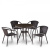Комплект плетеной мебели T282ANT/Y137C-W53 Brown 4Pcs Комплект плетеной мебели T282ANT/Y137C-W53 Brown 4Pcs